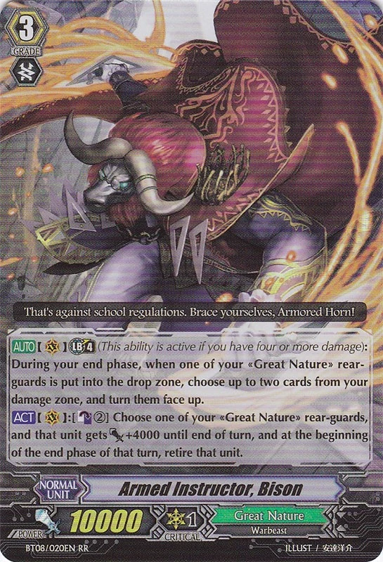 Armed Instructor, Bison | Cardfight!! Vanguard Wiki | Fandom