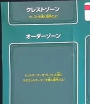 The crest zone's location on playmats