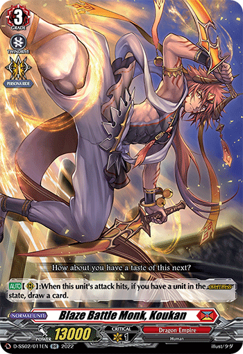 ほんもんのじゅうー Blaze Battle Monk, Koukan | Cardfight!! Vanguard Wiki | Fandom