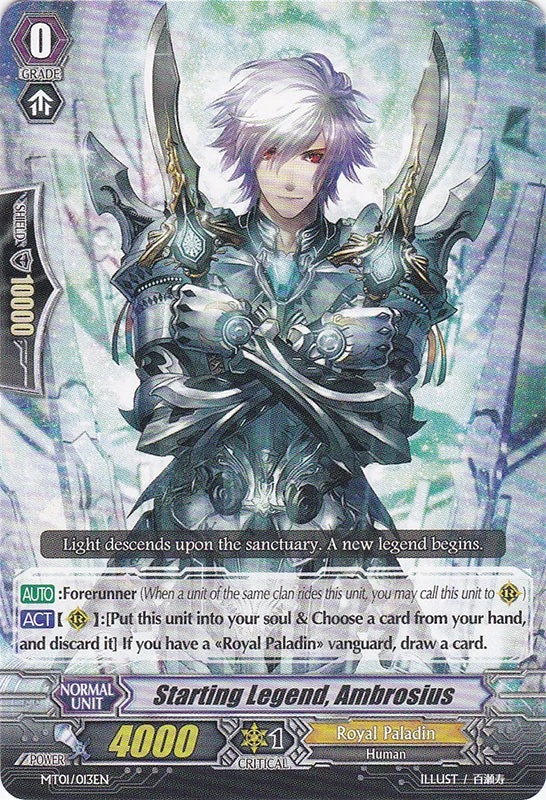 Starting Legend Ambrosius Cardfight Vanguard Wiki Fandom