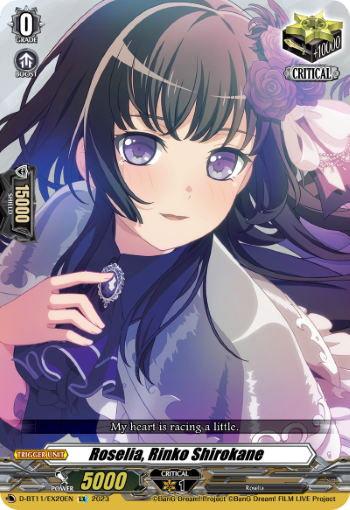 Roselia 白金燐子 Sei stark Roselia, Rinko Shirokane (D Series) | Cardfight!! Vanguard