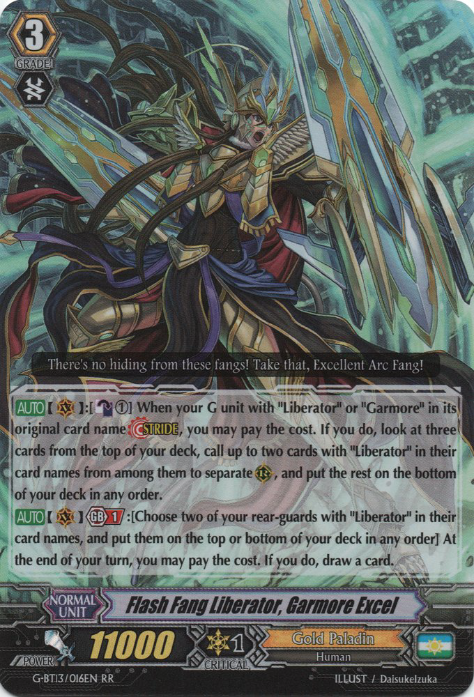 Flash Fang Liberator, Garmore Excel | Cardfight!! Vanguard