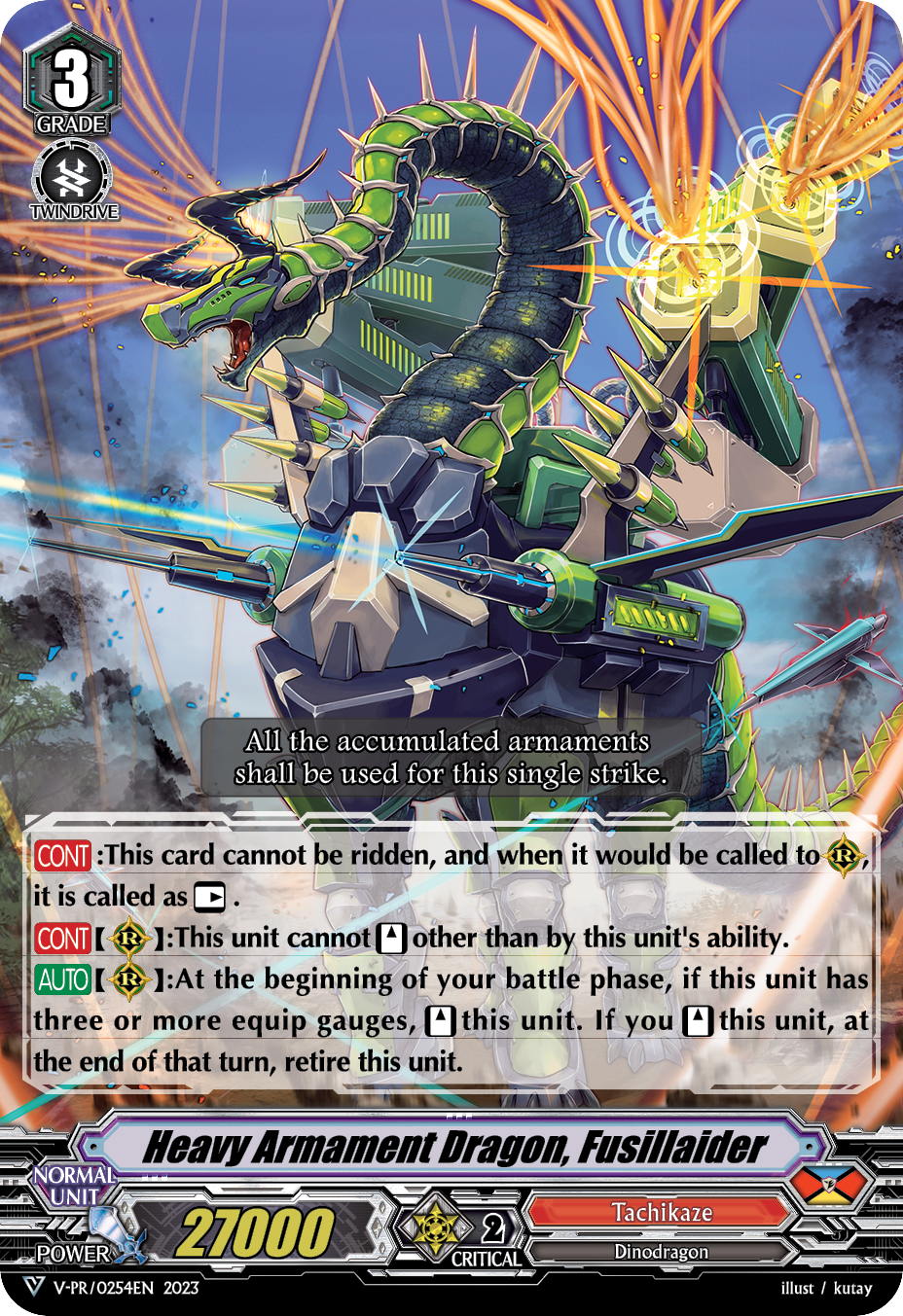 Heavy Armament Dragon, Fusillaider | Cardfight!! Vanguard