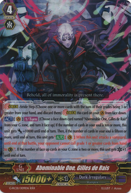 Abominable One, Gilles de Rais | Cardfight!! Vanguard Wiki