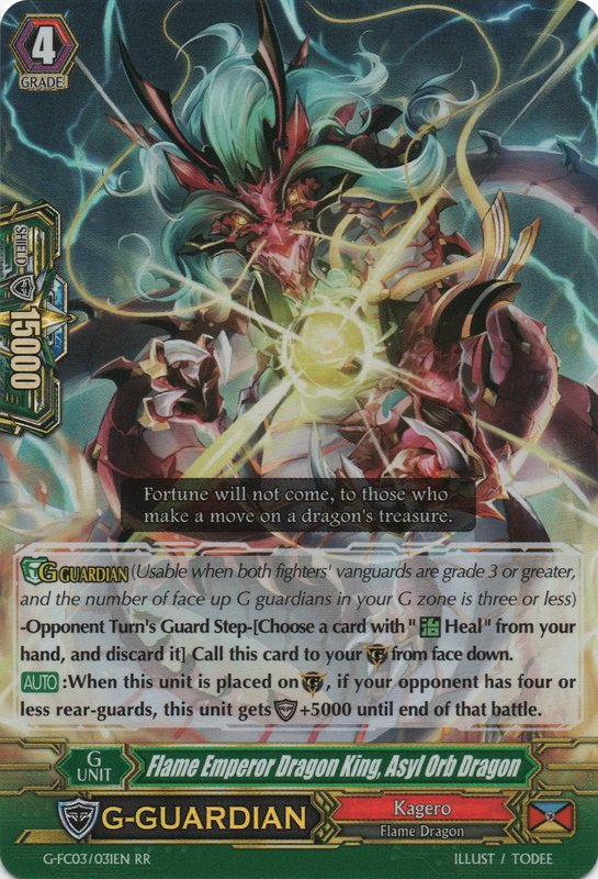 Flame Emperor Dragon King, Asyl Orb Dragon | Cardfight