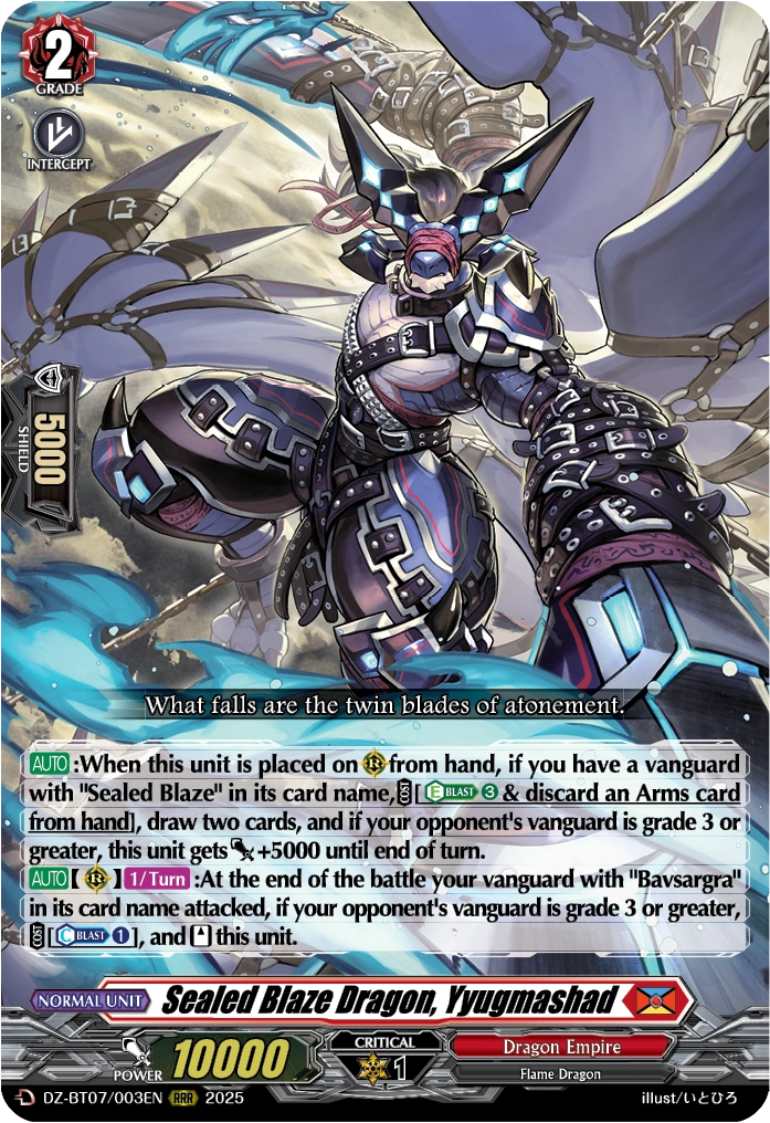 Sealed Blaze Dragon, Yyugmashad | Cardfight!! Vanguard Wiki | Fandom