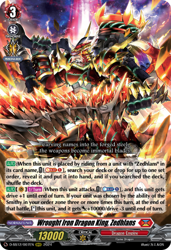 Wrought Iron Dragon King, Zedhlans | Cardfight!! Vanguard Wiki 