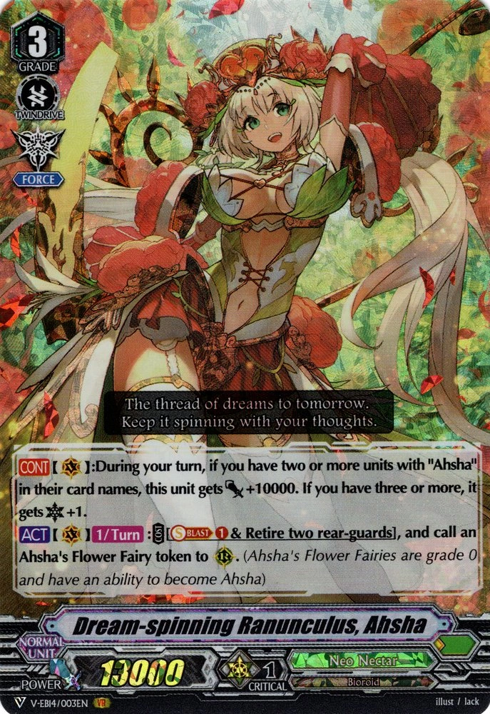 Dream Spinning Ranunculus Ahsha V Series Cardfight Vanguard Wiki Fandom