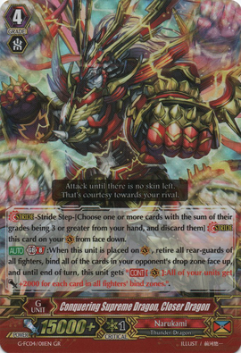 Conquering Supreme Dragon, Closer Dragon | Cardfight