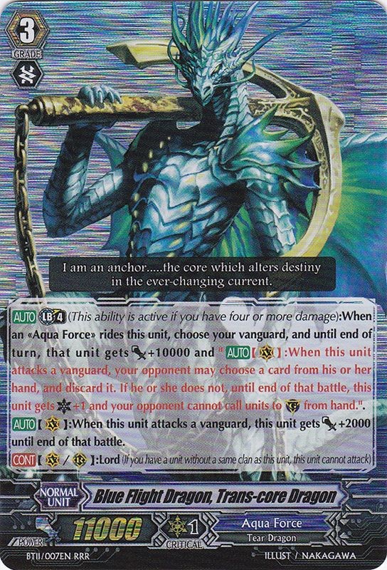 Blue Flight Dragon, Trans-core Dragon | Cardfight!! Vanguard Wiki