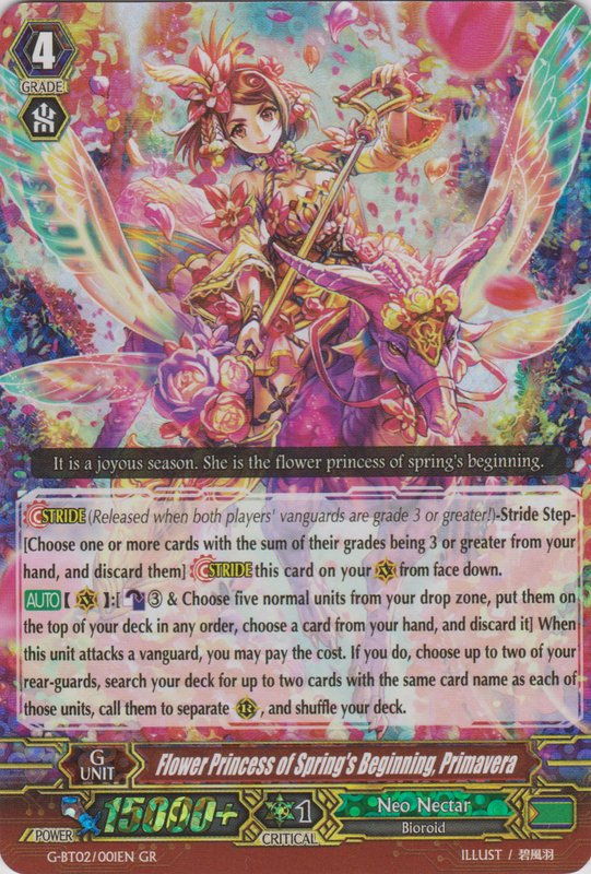 Flower Princess Of Spring S Beginning Primavera Cardfight Vanguard Wiki Fandom