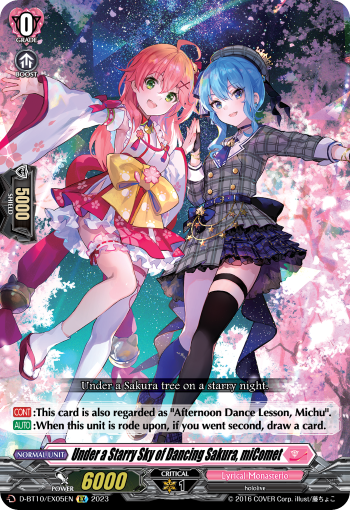 UNDER A STARRY SKY OF DANCING SAKURA, MICOMET Cardfight