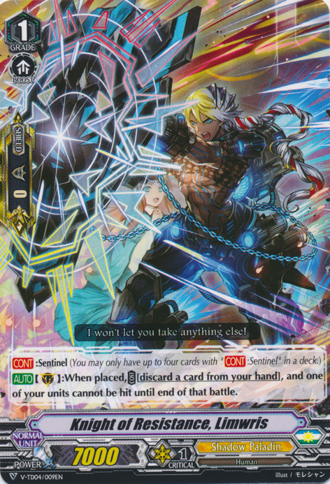 Knight of Resistance, Limwris | Cardfight!! Vanguard Wiki