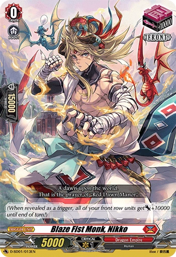 Blaze Fist Monk, Nikko | Cardfight!! Vanguard Wiki | Fandom