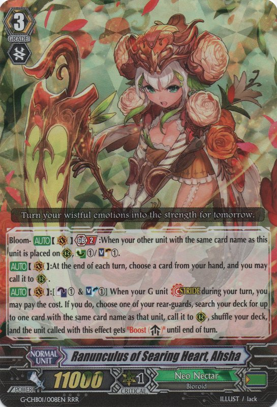Ranunculus of Searing Heart, Ahsha | Cardfight!! Vanguard Ranunculus of Searing Heart, Ahsha | Cardfight!! Vanguard