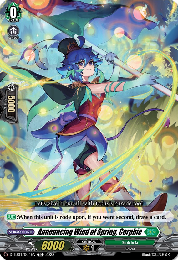 Announcing Wind of Spring, Corphie | Cardfight!! Vanguard Wiki