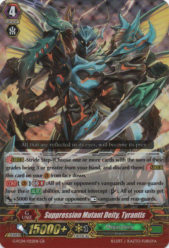 Suppression Mutant Deity, Tyrantis | Cardfight!! Vanguard Suppression Mutant Deity, Tyrantis | Cardfight!! Vanguard