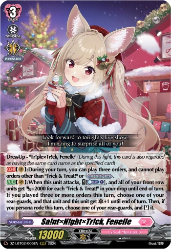 Sa!nt×N!ght×Tr!ck, Fenelle | Cardfight!! Vanguard Wiki | Fandom