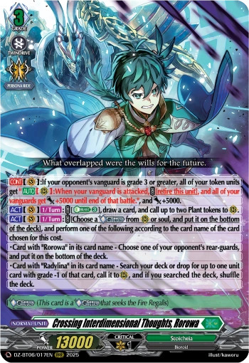 Crossing Interdimensional Thoughts, Rorowa | Cardfight!! Vanguard