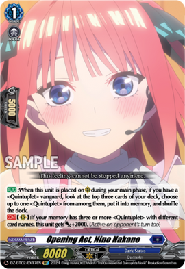 Opening Act, Nino Nakano | Cardfight!! Vanguard Wiki | Fandom