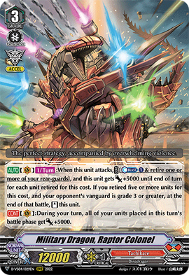 Military Dragon, Raptor Colonel (V Series) | Cardfight!! Vanguard