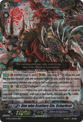 One who Scatters Sin, Scharhrot | Cardfight!! Vanguard Wiki | Fandom One who Scatters Sin, Scharhrot | Cardfight!! Vanguard Wiki | Fandom