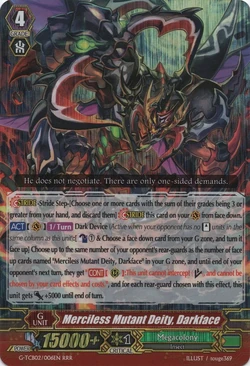 Card Gallery:Merciless Mutant Deity, Darkface | Cardfight