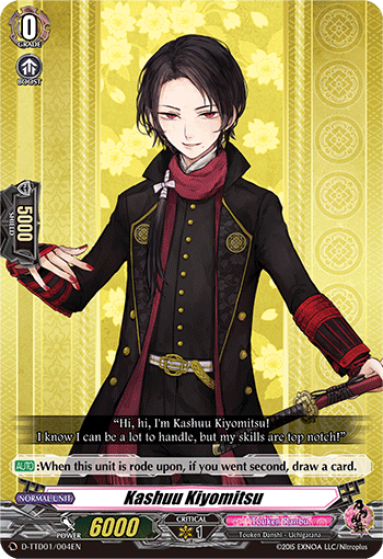 Kashuu Kiyomitsu (D Series) | Cardfight!! Vanguard Wiki | Fandom