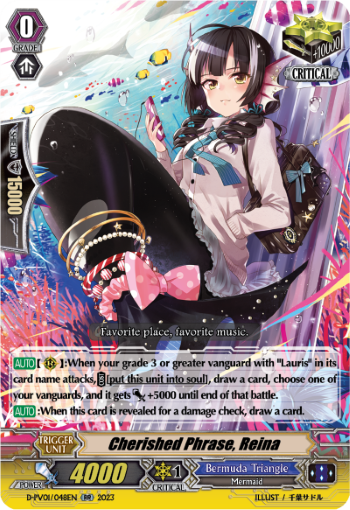 Cherished Phrase, Reina | Cardfight!! Vanguard Wiki | Fandom