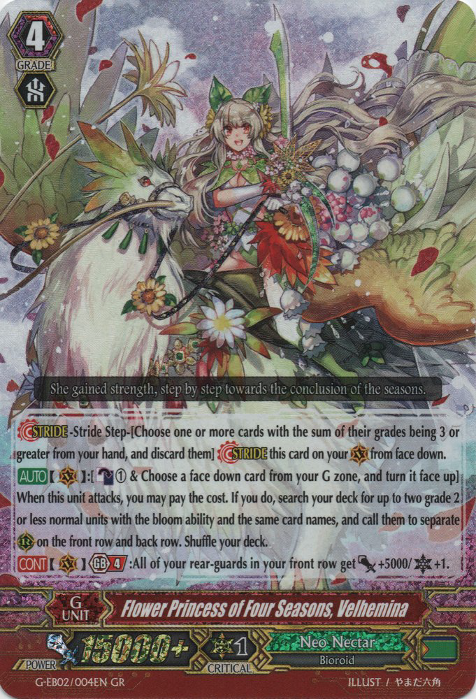 Flower Princess Of Four Seasons Velhemina Cardfight Vanguard Wiki Fandom