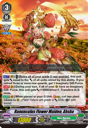 Ranunculus Flower Maiden, Ahsha (V Series) | Cardfight