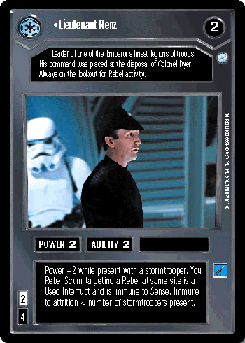 Lieutenant Renz | CardGuide Wiki | Fandom