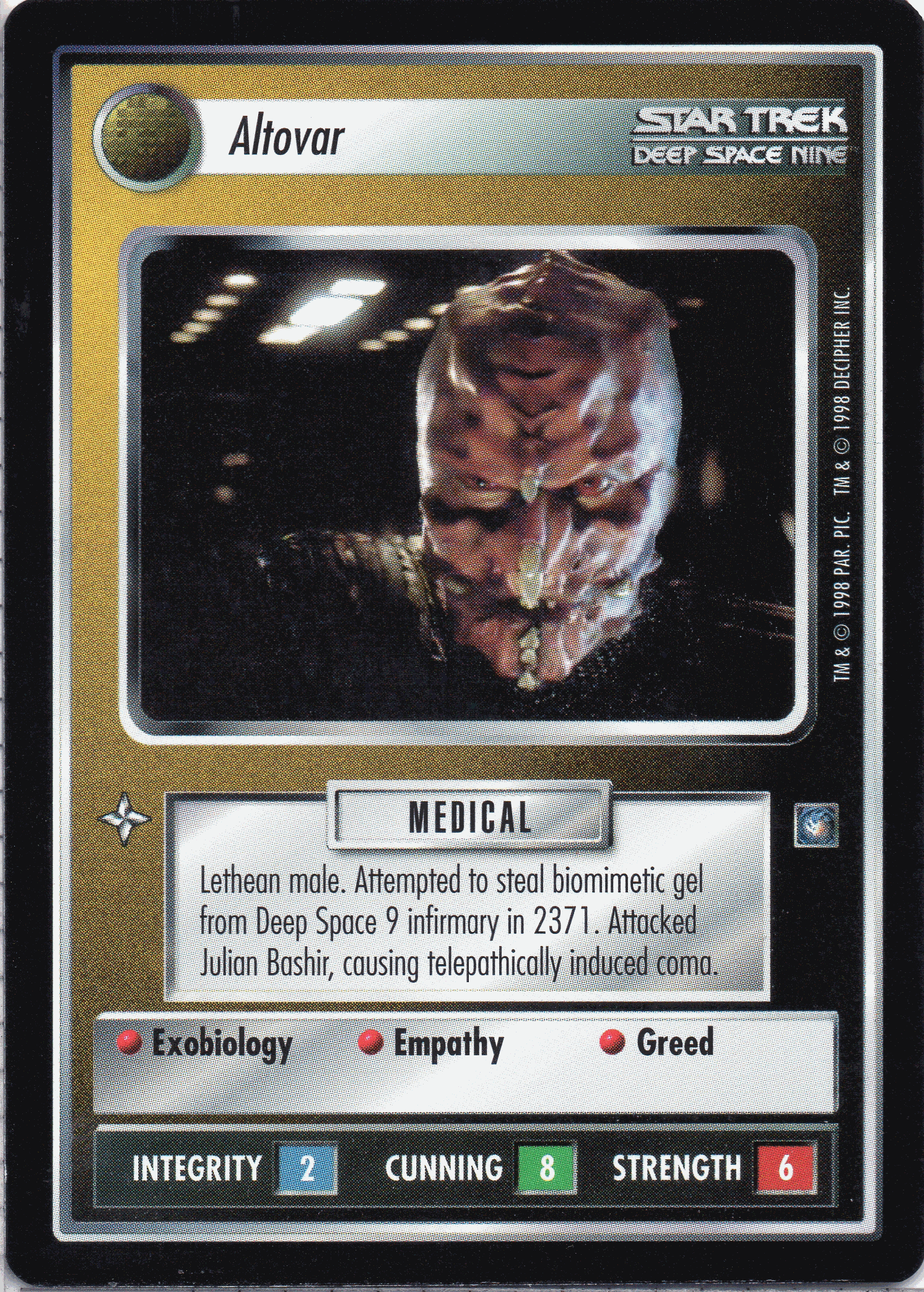 Altovar (DS9) | CardGuide Wiki | Fandom Altovar (DS9) | CardGuide Wiki | Fandom