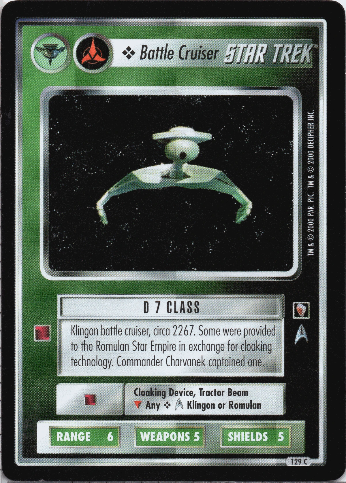 CategoryKlingon ship (Star Trek CCG 1E) CardGuide Wiki Fandom