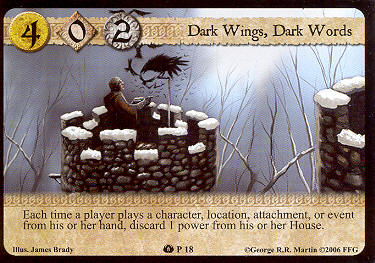 A Game of Thrones LCG Dark Words  #080 Ancestral Home 1x Dark Wings