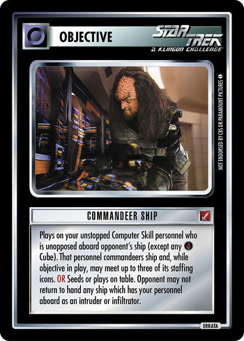 Commandeership Errata BoG
