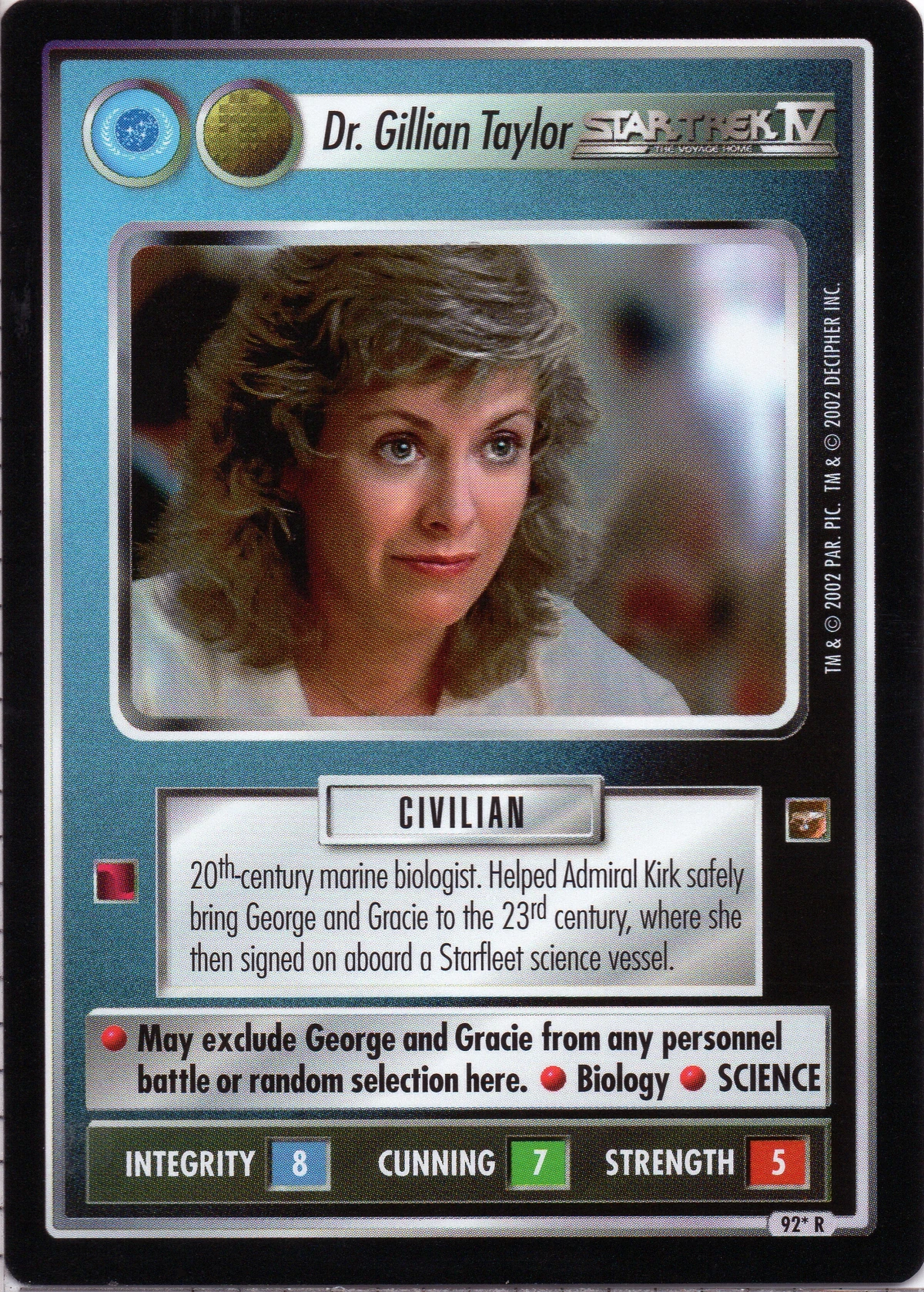 Dr. Gillian Taylor (TMP) (AI) CardGuide Wiki Fandom