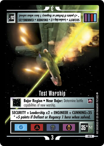 Testwarship
