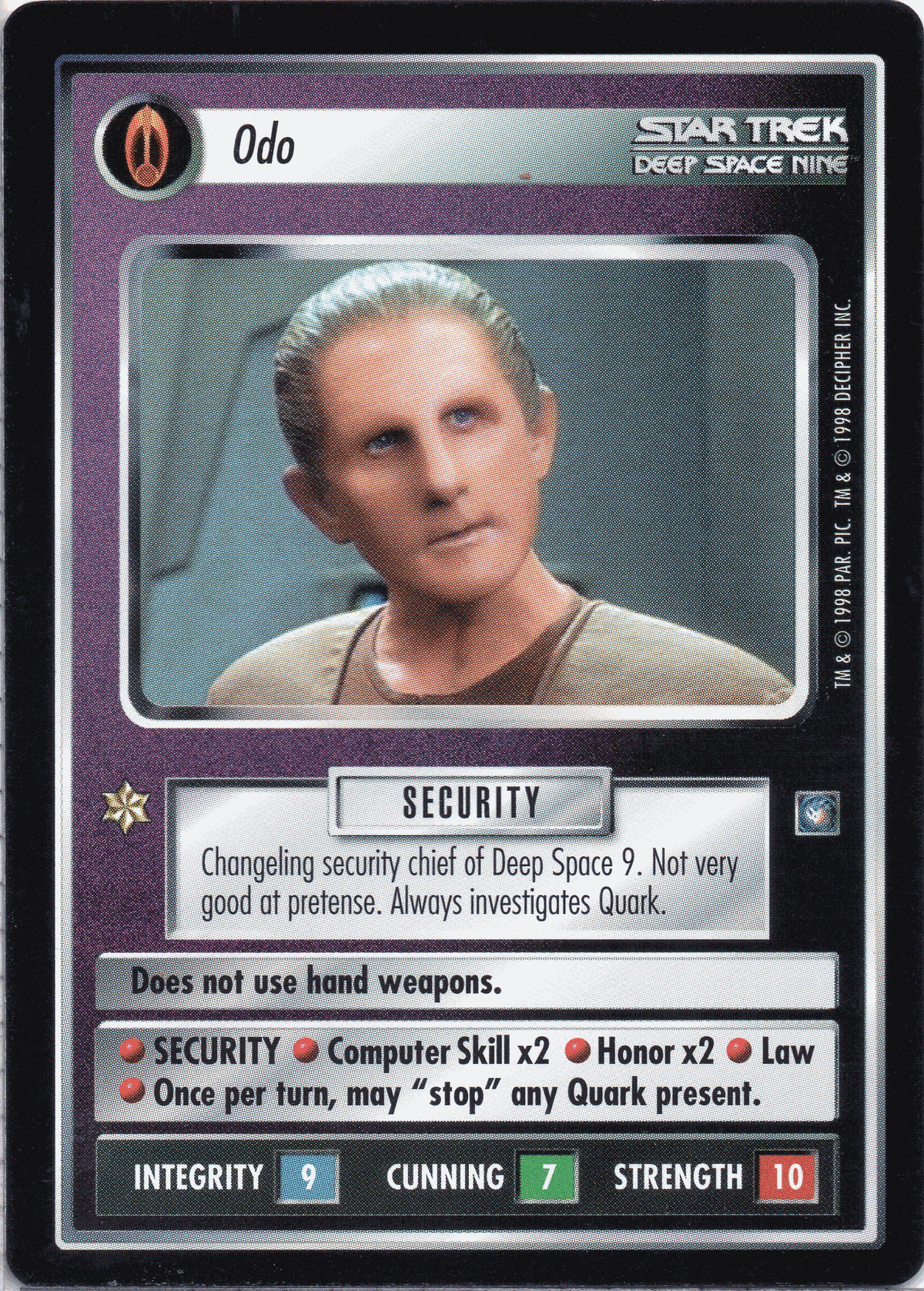 特撮 STAR TREK CHIEF ODO NEW *Sealed* STAR TREK DSN 5