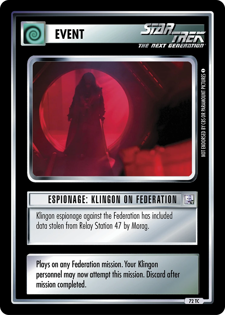 Espionage: Klingon on Federation (PT) | CardGuide Wiki | Fandom