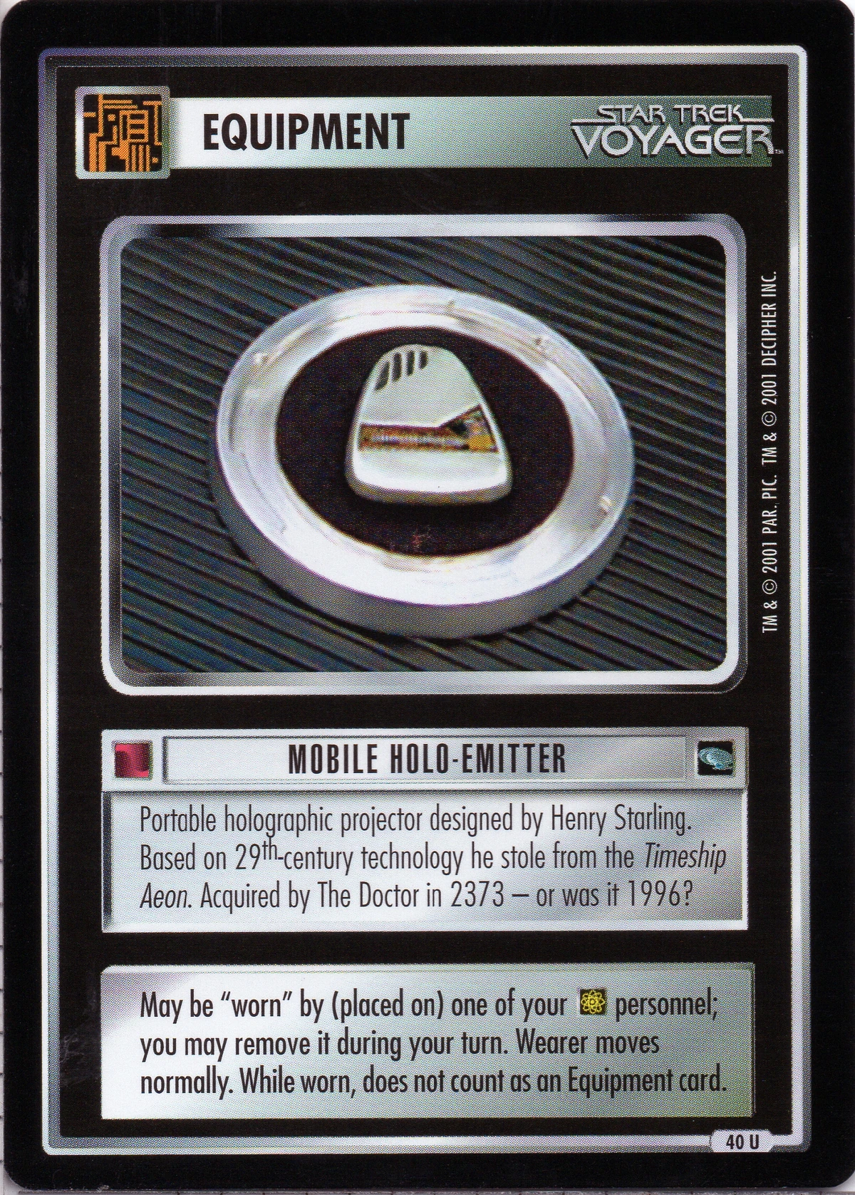 Mobile Holo-Emitter (VOY) | CardGuide Wiki | Fandom