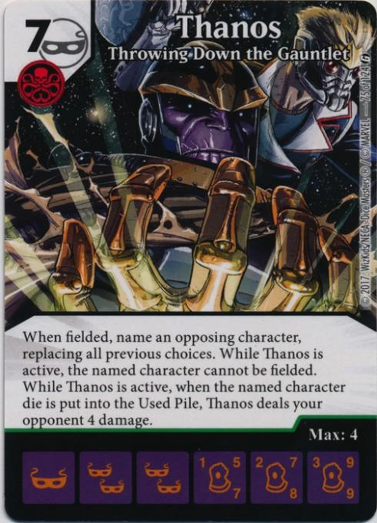 Thanos Throwing Down the Gauntlet (GotG) CardGuide Wiki Fandom