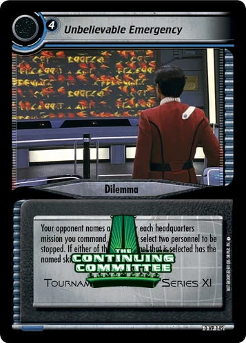 Unbelievable Emergency (VP TCC) CardGuide Wiki Fandom