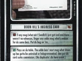 Dixon Hill's Business Card (FAJO)