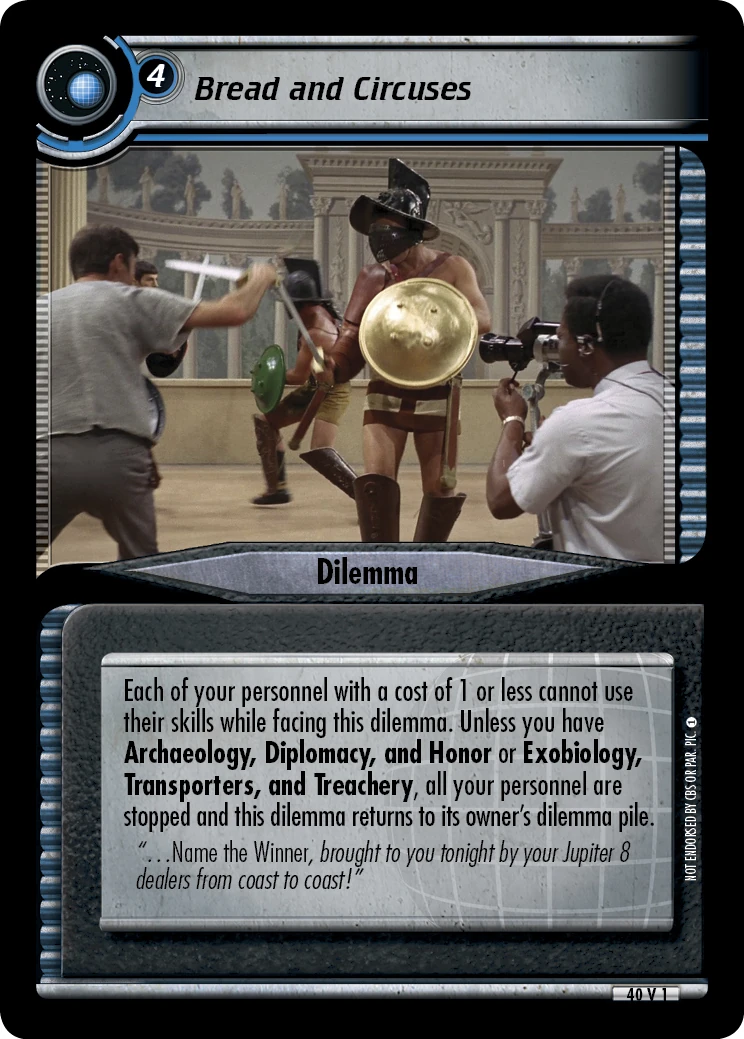 Bread and Circuses (ZH) CardGuide Wiki Fandom