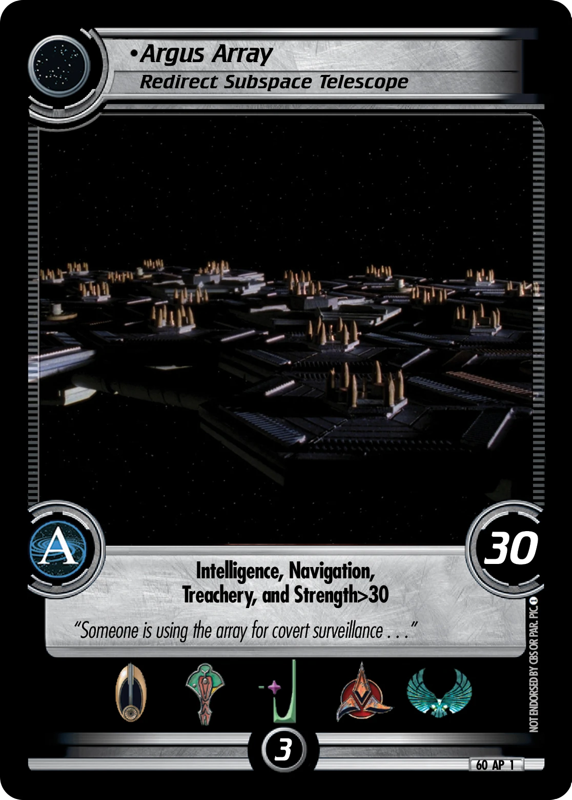 Argus Array Redirect Subspace Telescope (TML) CardGuide Wiki Fandom