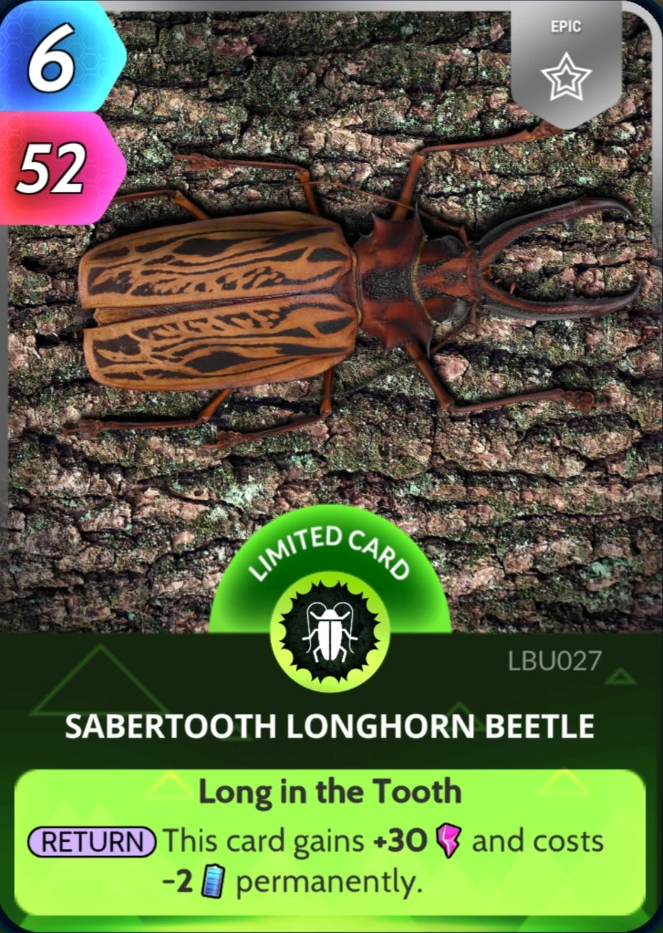 Sabertooth Longhorn Beetle | Cards, the Universe and Everything Wiki