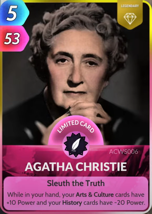 Agatha Christie Cards, the Universe and Everything Wiki Fandom