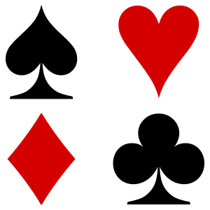 Playing Cards Suits- Spades, Hearts Diamonds, Clubs | Greeting Card