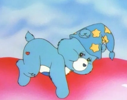 care bear with moon and cloud